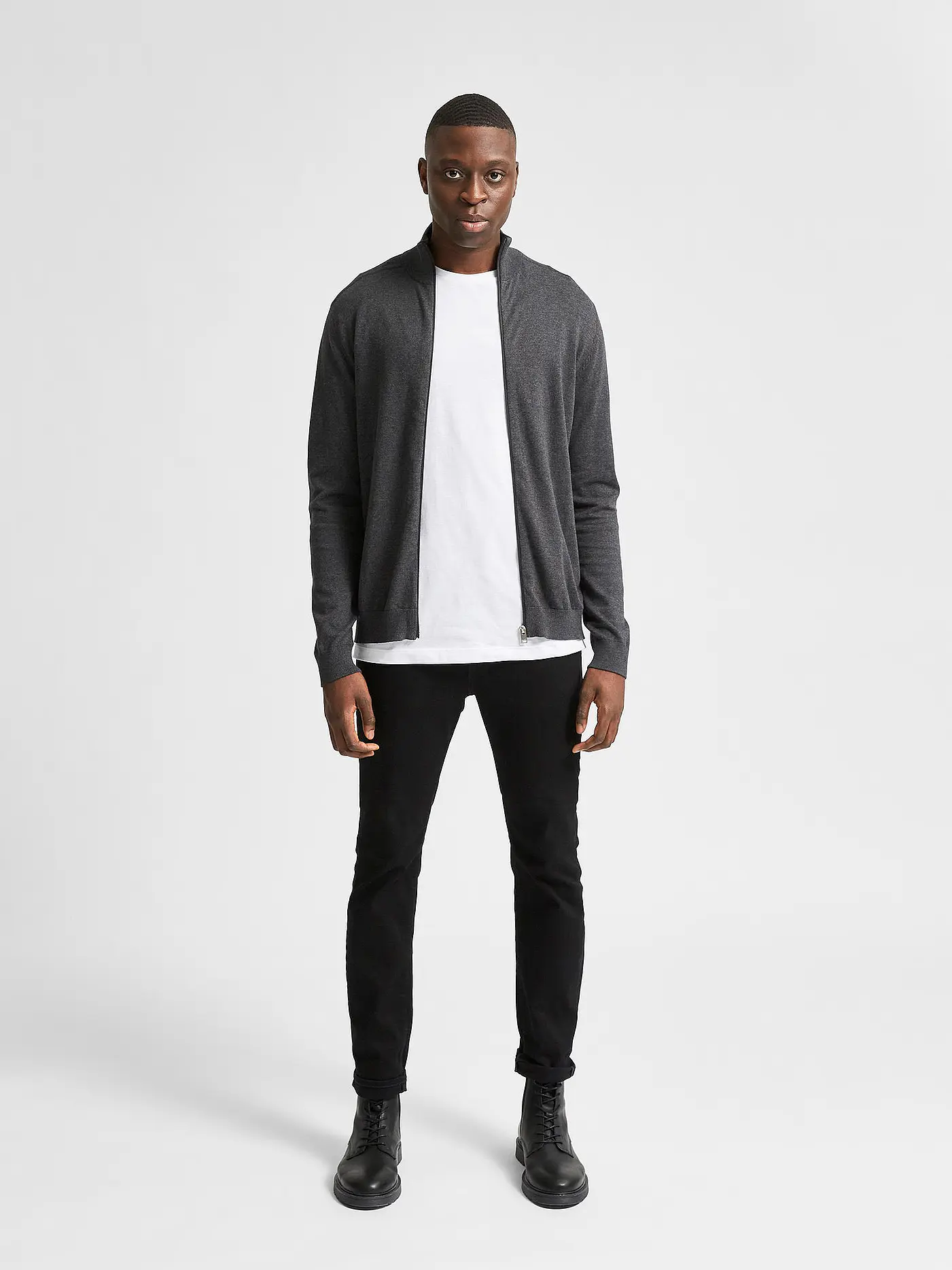 SELECTED | Strickjacke SLHBERG | grau